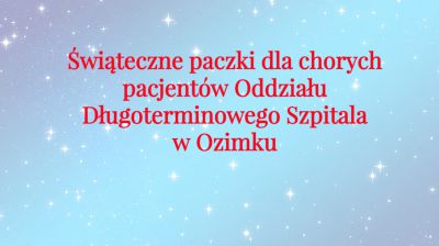 Paczki dla chorych